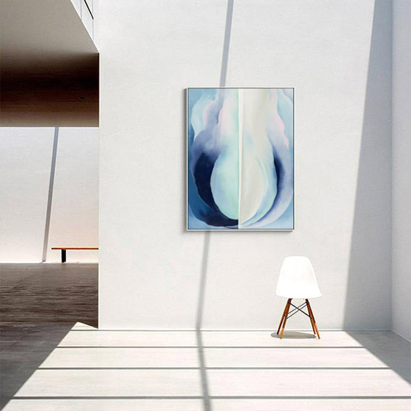 Modern Art Canvas Print Light Color Paintings Ombre Pattern Wall Decor for Gallery - Blue - Clearhalo - 'Arts' - 'Canvas Art' - 1862435