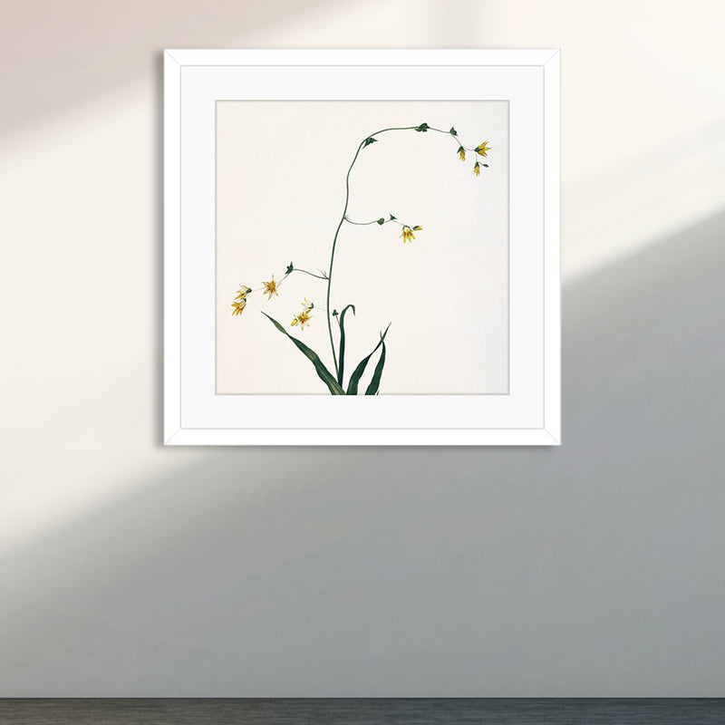 Floral Printed Wrapped Canvas Country Style Blossom Wall Art Decor in Pastel Color Yellow Clearhalo 'Art Gallery' 'Canvas Art' 'Country Art Gallery' 'French Country' 'Rustic' Arts' 1862498