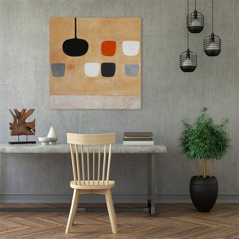 Light Color Abstract Canvas Textured Wall Art Print for Guest Room, Multiple Size Options Brown Clearhalo 'Arts' 'Canvas Art' 1862530