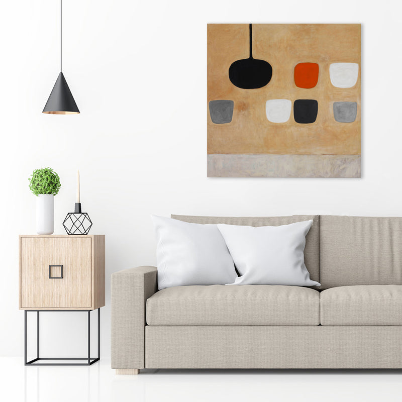 Light Color Abstract Canvas Textured Wall Art Print for Guest Room, Multiple Size Options Clearhalo 'Arts' 'Canvas Art' 1862531