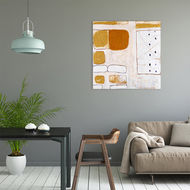 Light Color Abstract Canvas Textured Wall Art Print for Guest Room, Multiple Size Options Clearhalo 'Arts' 'Canvas Art' 1862537