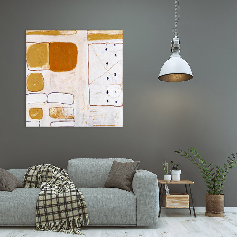 Light Color Abstract Canvas Textured Wall Art Print for Guest Room, Multiple Size Options Clearhalo 'Arts' 'Canvas Art' 1862538