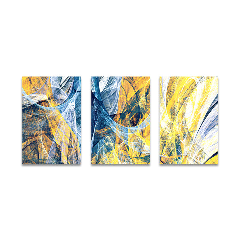 Brush Stroke Wall Decor Abstract Expressionism Canvas Multi-Piece Painting in Soft Color - Clearhalo - 'Arts' - 'Canvas Art' - 1862571