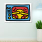 Novel Figure Graphic Painting Pop Art Canvas Wall Decor in Light Color for Bathroom Blue Clearhalo 'Arts' 'Canvas Art' 1862640