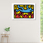 Novel Figure Graphic Painting Pop Art Canvas Wall Decor in Light Color for Bathroom Yellow Clearhalo 'Arts' 'Canvas Art' 1862646