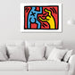 Novel Figure Graphic Painting Pop Art Canvas Wall Decor in Light Color for Bathroom Clearhalo 'Arts' 'Canvas Art' 1862651
