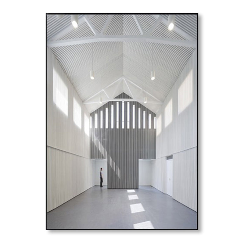 Photo Hallway Canvas Contemporary Style Building Painting in Light Color for Study Room Clearhalo 'Art Gallery' 'Canvas Art' 'Contemporary Art Gallery' 'Modern' Arts' 1862665