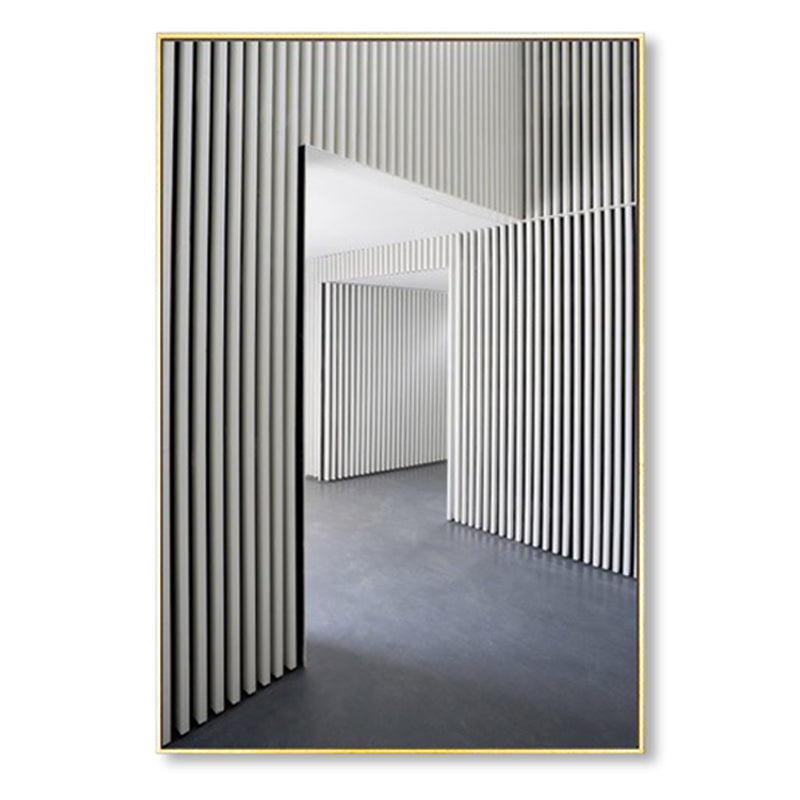 Photo Hallway Canvas Contemporary Style Building Painting in Light Color for Study Room Clearhalo 'Art Gallery' 'Canvas Art' 'Contemporary Art Gallery' 'Modern' Arts' 1862677