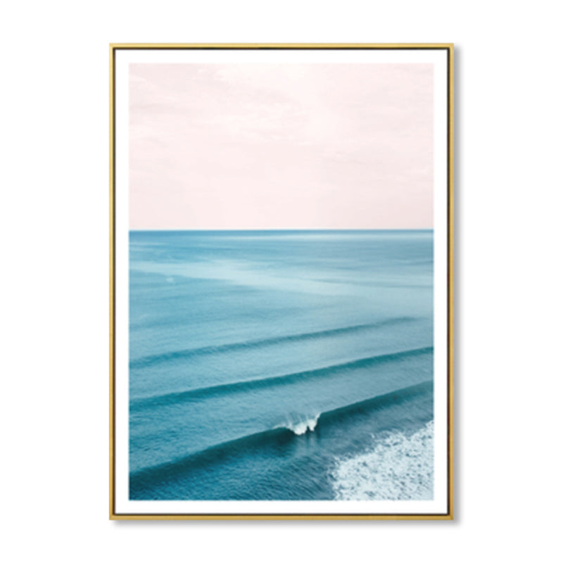 Tropical Canvas Print Blue Photographic Sea Surface with Waves Wall Art for Living Room Clearhalo 'Art Gallery' 'Canvas Art' 'Coastal Art Gallery' 'Tropical' Arts' 1862696