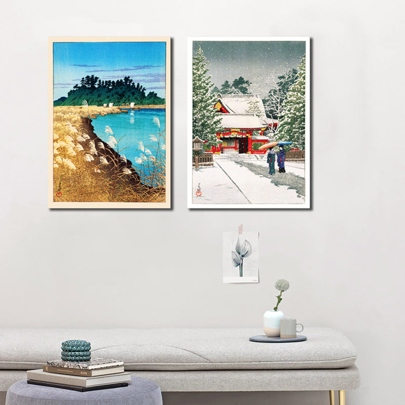 Soft Color Natural Landscape Canvas Textured Contemporary Style Sitting Room Wall Decor Clearhalo 'Art Gallery' 'Canvas Art' 'Contemporary Art Gallery' 'Modern' Arts' 1862700