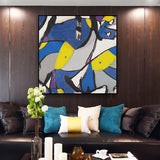 Canvas Print Textured Pop Art Style Dining Room Painting