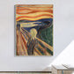Figure on Wooden Bridge Art Print Abstract Expressionism Canvas Wall Decor in Soft Color for Room Grey Clearhalo 'Arts' 'Canvas Art' 1862753