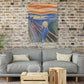 Figure on Wooden Bridge Art Print Abstract Expressionism Canvas Wall Decor in Soft Color for Room Clearhalo 'Arts' 'Canvas Art' 1862767