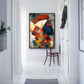 Cubism Style Color Block Wall Art Decor Brown Dining Room Canvas Print, Multiple Sizes Clearhalo 'Arts' 'Canvas Art' 1862794