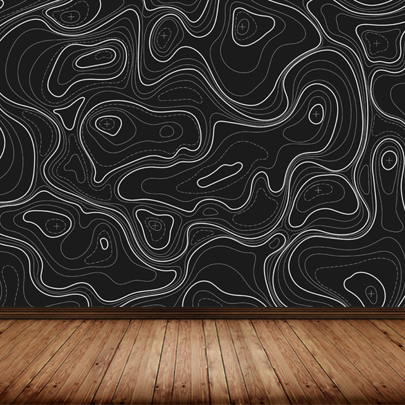 Giant Contemporary Mural Decal in Pastel Color Abstract Wall Art, Custom Printed Clearhalo 'Wall Decor' 'Wall Mural' 1862898