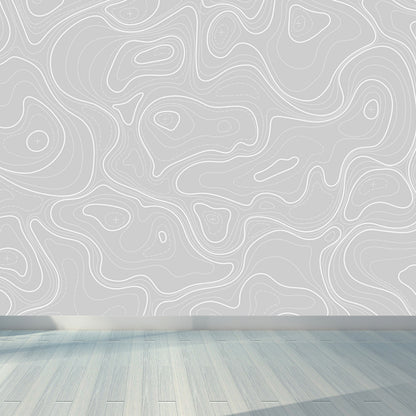 Giant Contemporary Mural Decal in Pastel Color Abstract Wall Art, Custom Printed Grey Clearhalo 'Wall Decor' 'Wall Mural' 1862901