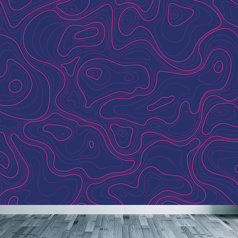 Giant Contemporary Mural Decal in Pastel Color Abstract Wall Art, Custom Printed Blue Clearhalo 'Wall Decor' 'Wall Mural' 1862906