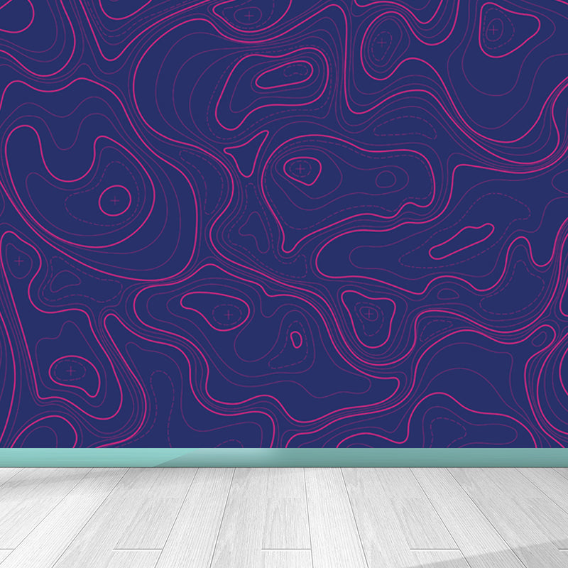 Giant Contemporary Mural Decal in Pastel Color Abstract Wall Art, Custom Printed Clearhalo 'Wall Decor' 'Wall Mural' 1862907