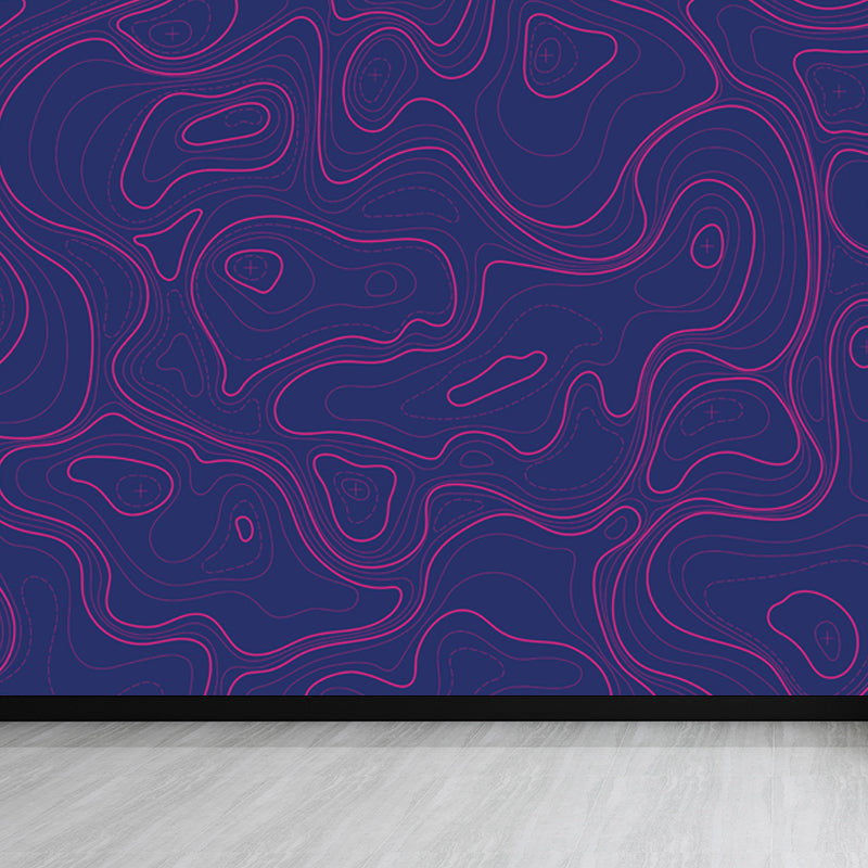 Giant Contemporary Mural Decal in Pastel Color Abstract Wall Art, Custom Printed Clearhalo 'Wall Decor' 'Wall Mural' 1862908