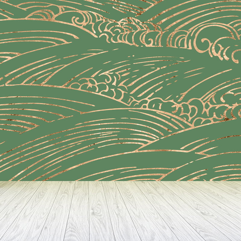 Flying Moire Print Mural Decal Guest Room Sky Scenery Wall Covering, Personalized Clearhalo 'Wall Decor' 'Wall Mural' 1862942