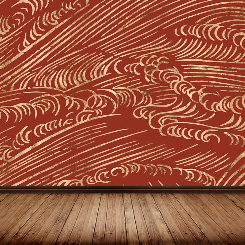 Flying Moire Print Mural Decal Guest Room Sky Scenery Wall Covering, Personalized Clearhalo 'Wall Decor' 'Wall Mural' 1862947