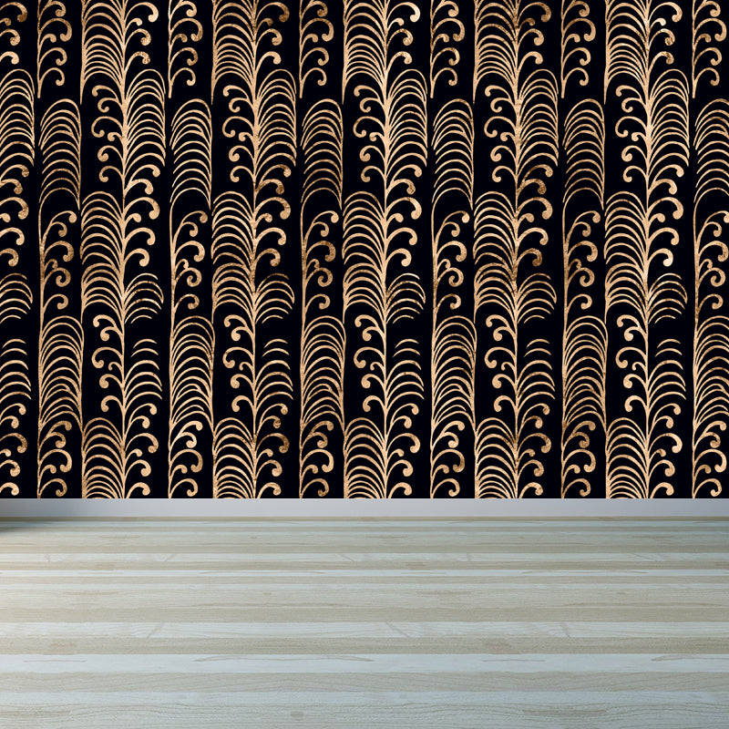 Flying Moire Print Mural Decal Guest Room Sky Scenery Wall Covering, Personalized Black Clearhalo 'Wall Decor' 'Wall Mural' 1862956