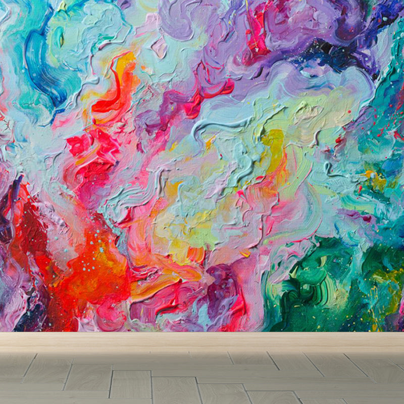 Light Color Art Graphic Mural Stain Resistant Classic Drawing Room Wall Covering Red Clearhalo 'Wall Decor' 'Wall Mural' 1863046