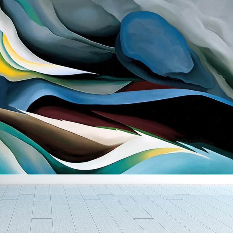 Light Color Art Graphic Mural Stain Resistant Classic Drawing Room Wall Covering Green Clearhalo 'Wall Decor' 'Wall Mural' 1863051