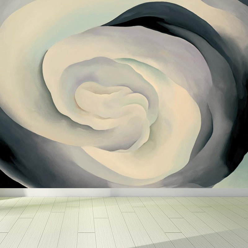 Light Color Art Graphic Mural Stain Resistant Classic Drawing Room Wall Covering Grey Clearhalo 'Wall Decor' 'Wall Mural' 1863056