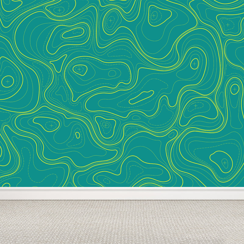 Modern Abstract Mural Non-Woven Cloth Stain-Proof Light Color Wall Art for Bathroom Clearhalo 'Wall Decor' 'Wall Mural' 1863088