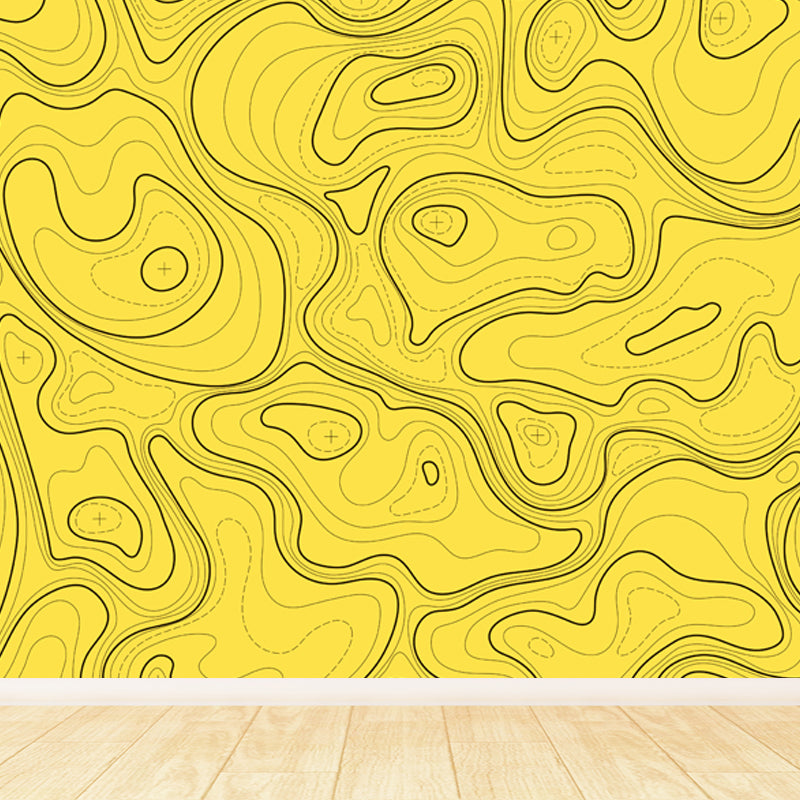 Modern Abstract Mural Non-Woven Cloth Stain-Proof Light Color Wall Art for Bathroom Clearhalo 'Wall Decor' 'Wall Mural' 1863092