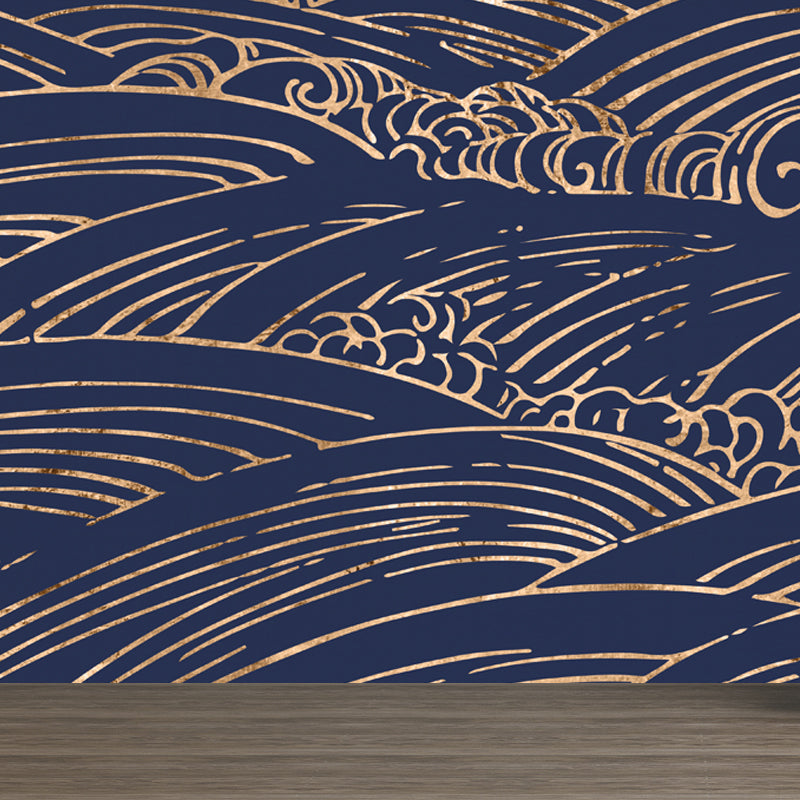 Full Size Illustration Modern Mural with Moire Pattern in Soft Color, Customised Clearhalo 'Wall Decor' 'Wall Mural' 1863173