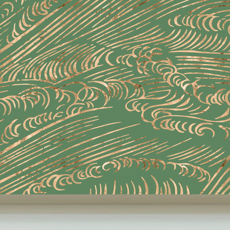 Full Size Illustration Modern Mural with Moire Pattern in Soft Color, Customised Clearhalo 'Wall Decor' 'Wall Mural' 1863178