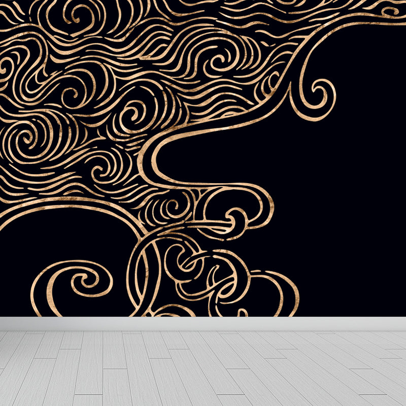 Full Size Illustration Modern Mural with Moire Pattern in Soft Color, Customised Clearhalo 'Wall Decor' 'Wall Mural' 1863182