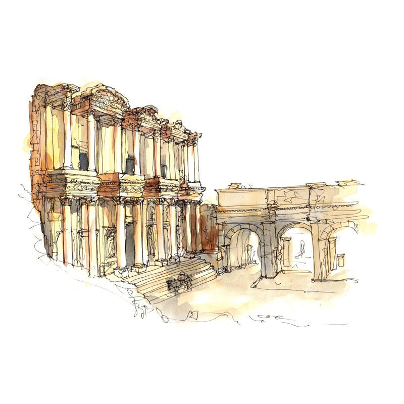 Famous Building Scene Mural Decal Modern Decorative Lobby Wall Art, Made to Measure Clearhalo 'Wall Decor' 'Wall Mural' 1863204