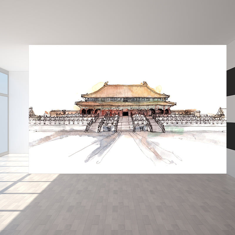 Famous Building Scene Mural Decal Modern Decorative Lobby Wall Art, Made to Measure Clearhalo 'Wall Decor' 'Wall Mural' 1863208