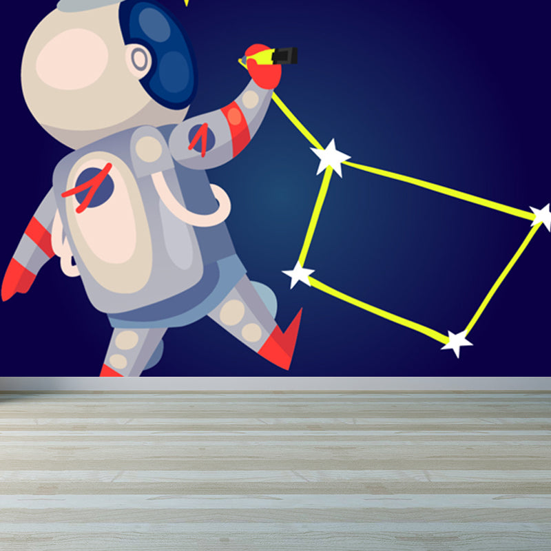 Outer Space Scenery Mural Wallpaper Contemporary Non-Woven Material Wall Covering Clearhalo 'Wall Decor' 'Wall Mural' 1863263