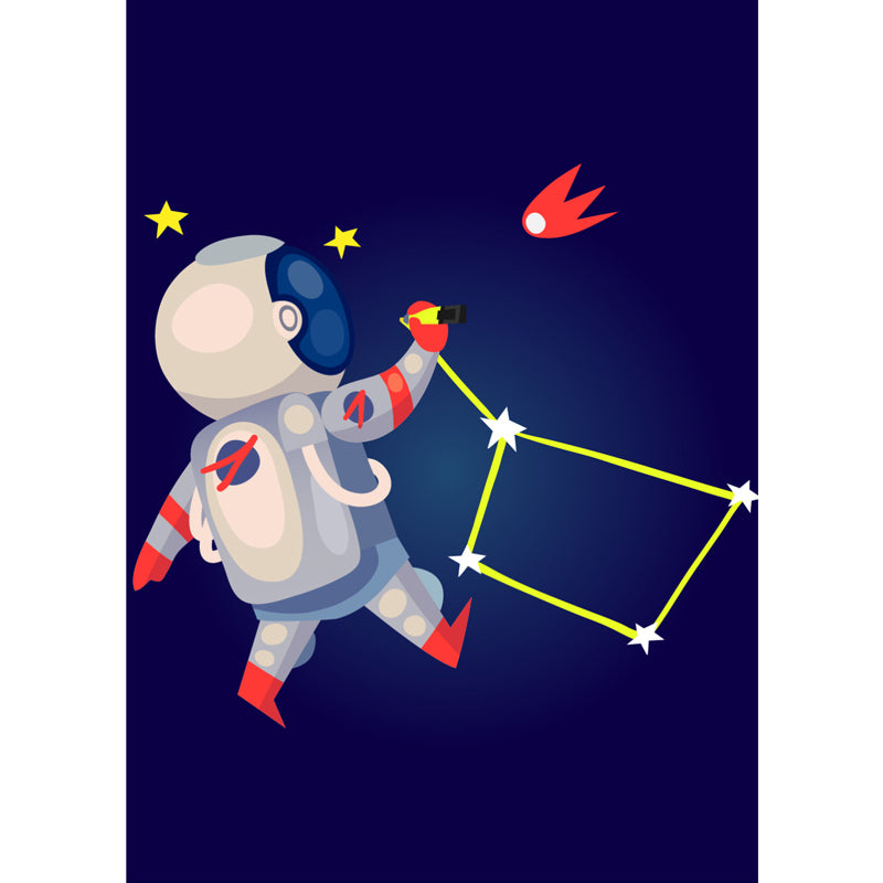 Outer Space Scenery Mural Wallpaper Contemporary Non-Woven Material Wall Covering Clearhalo 'Wall Decor' 'Wall Mural' 1863264