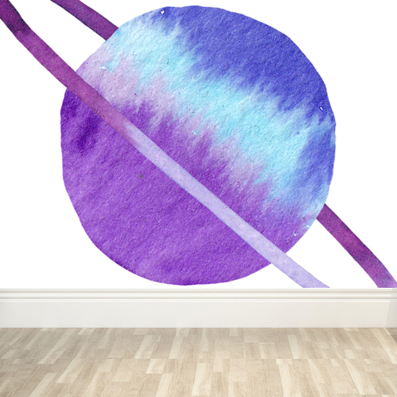 Outer Space Scenery Mural Wallpaper Contemporary Non-Woven Material Wall Covering Clearhalo 'Wall Decor' 'Wall Mural' 1863273