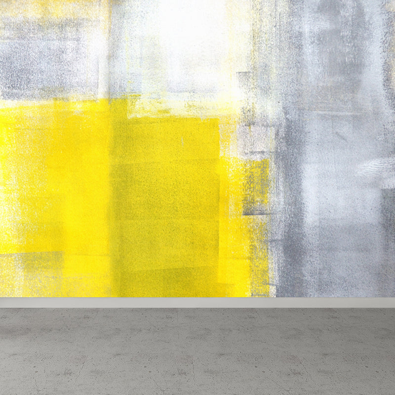 Soft Color Oiling Painting Mural Wallpaper Classic Stain-Proof Wall Covering for Kitchen Light Yellow Clearhalo 'Wall Decor' 'Wall Mural' 1863291