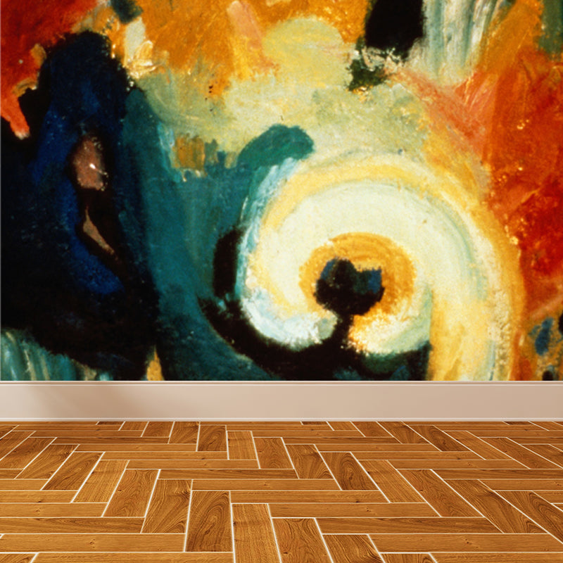 Soft Color Oiling Painting Mural Wallpaper Classic Stain-Proof Wall Covering for Kitchen Brown Clearhalo 'Wall Decor' 'Wall Mural' 1863306