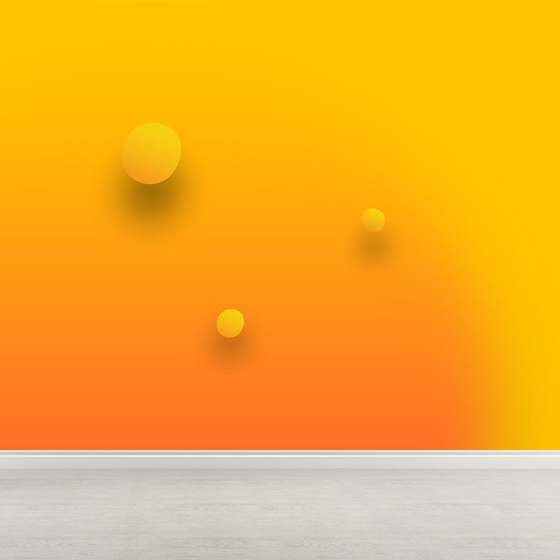 Modern Geometric Wall Mural Decal Bright Color Waterproofing Wall Art for Living Room Yellow Clearhalo 'Wall Decor' 'Wall Mural' 1863311