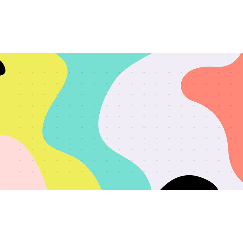 Modern Geometric Wall Mural Decal Bright Color Waterproofing Wall Art for Living Room Clearhalo 'Wall Decor' 'Wall Mural' 1863319