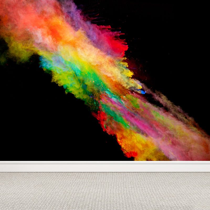 Big Particles Wall Covering Mural Colorful Non-Woven Wall Art for Decor, Custom Made Red Clearhalo 'Wall Decor' 'Wall Mural' 1863386