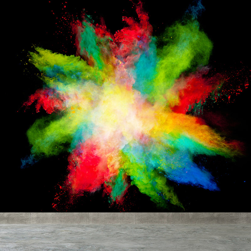 Big Particles Wall Covering Mural Colorful Non-Woven Wall Art for Decor, Custom Made Green Clearhalo 'Wall Decor' 'Wall Mural' 1863396