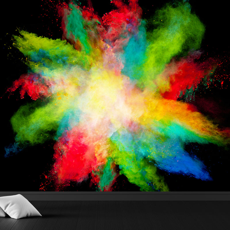 Big Particles Wall Covering Mural Colorful Non-Woven Wall Art for Decor, Custom Made Clearhalo 'Wall Decor' 'Wall Mural' 1863397