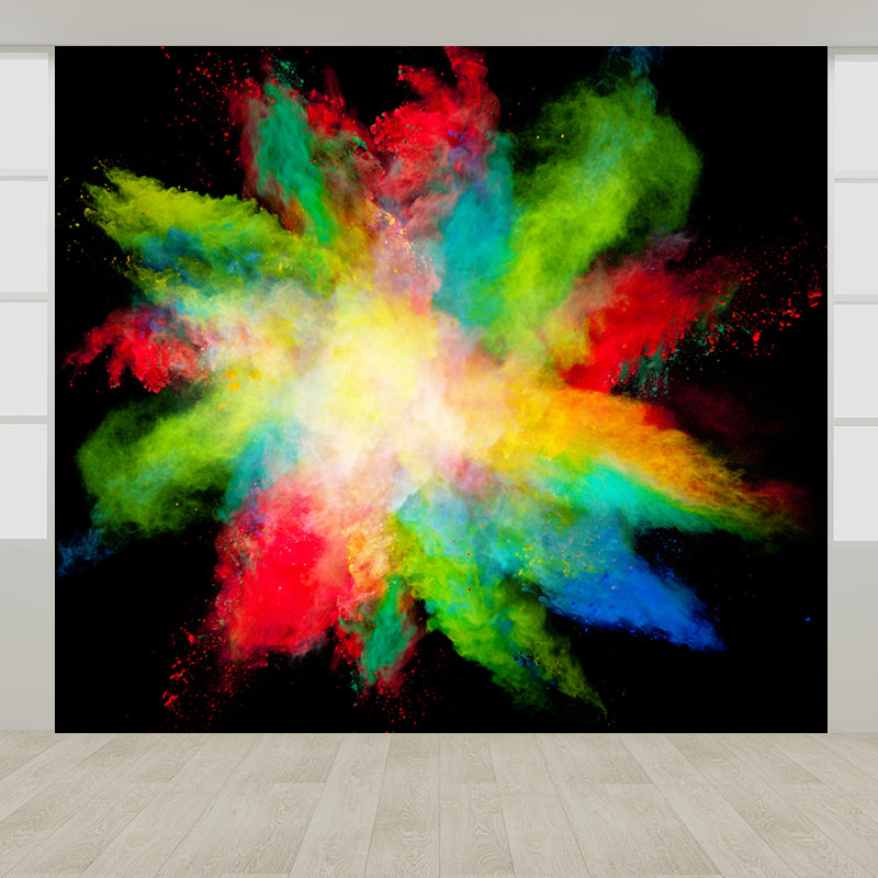 Big Particles Wall Covering Mural Colorful Non-Woven Wall Art for Decor, Custom Made Clearhalo 'Wall Decor' 'Wall Mural' 1863398