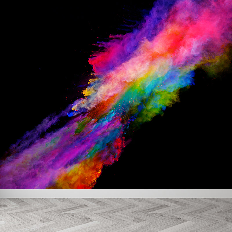 Big Particles Wall Covering Mural Colorful Non-Woven Wall Art for Decor, Custom Made Purple Clearhalo 'Wall Decor' 'Wall Mural' 1863401