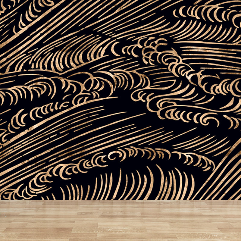 Fashion Moire Pattern Mural Wallpaper Sitting Room Sky View Wall Decor, Custom Printed Clearhalo 'Wall Decor' 'Wall Mural' 1863412