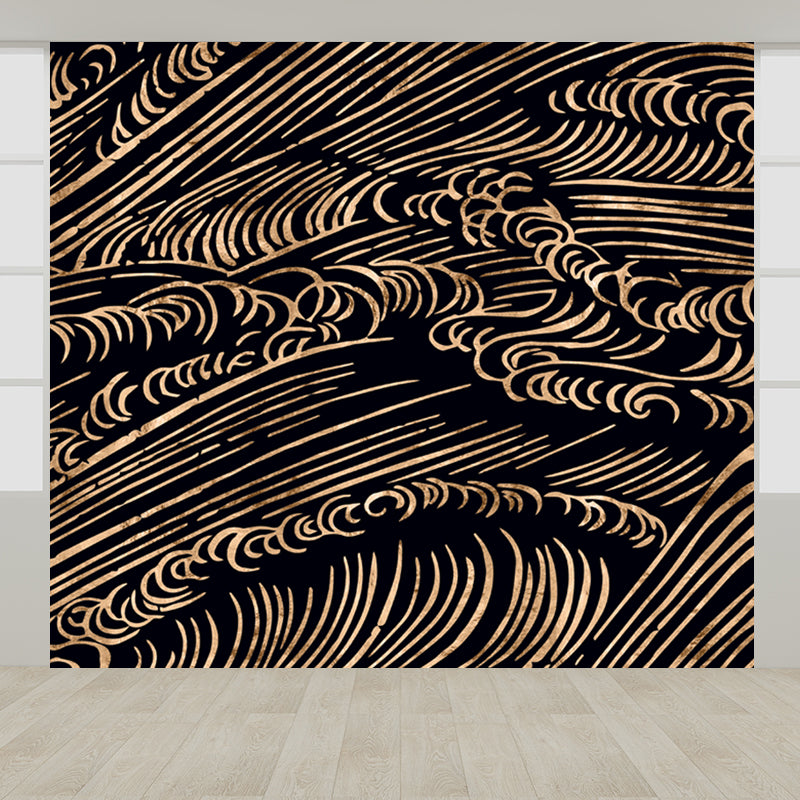 Fashion Moire Pattern Mural Wallpaper Sitting Room Sky View Wall Decor, Custom Printed Clearhalo 'Wall Decor' 'Wall Mural' 1863413